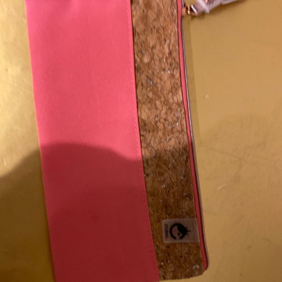 Studio C pink and cork brown zippered bag - Picture 2 of 6